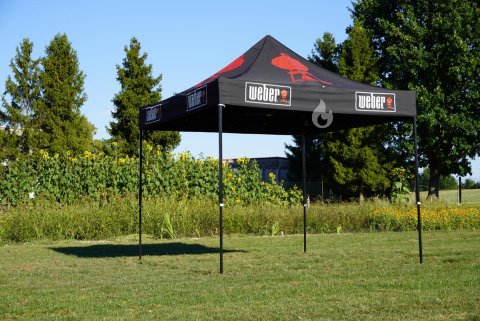 Nůžkový skládací stan 3x3 m, černý - Weber